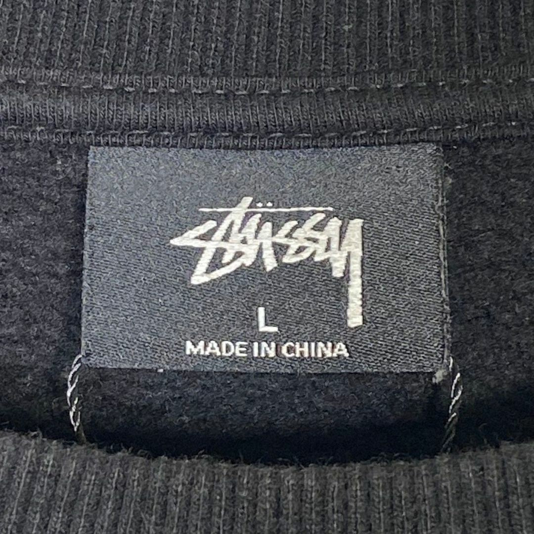 『STUSSY』ステューシー (L) フロントロゴプリント スウェットシャツ