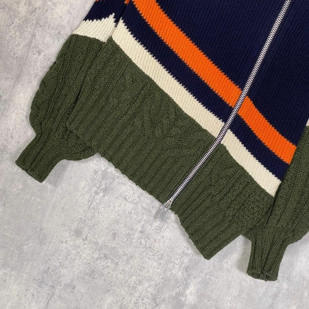 『sacai』サカイ (1) アシンメトリー ダブルジップ ニット