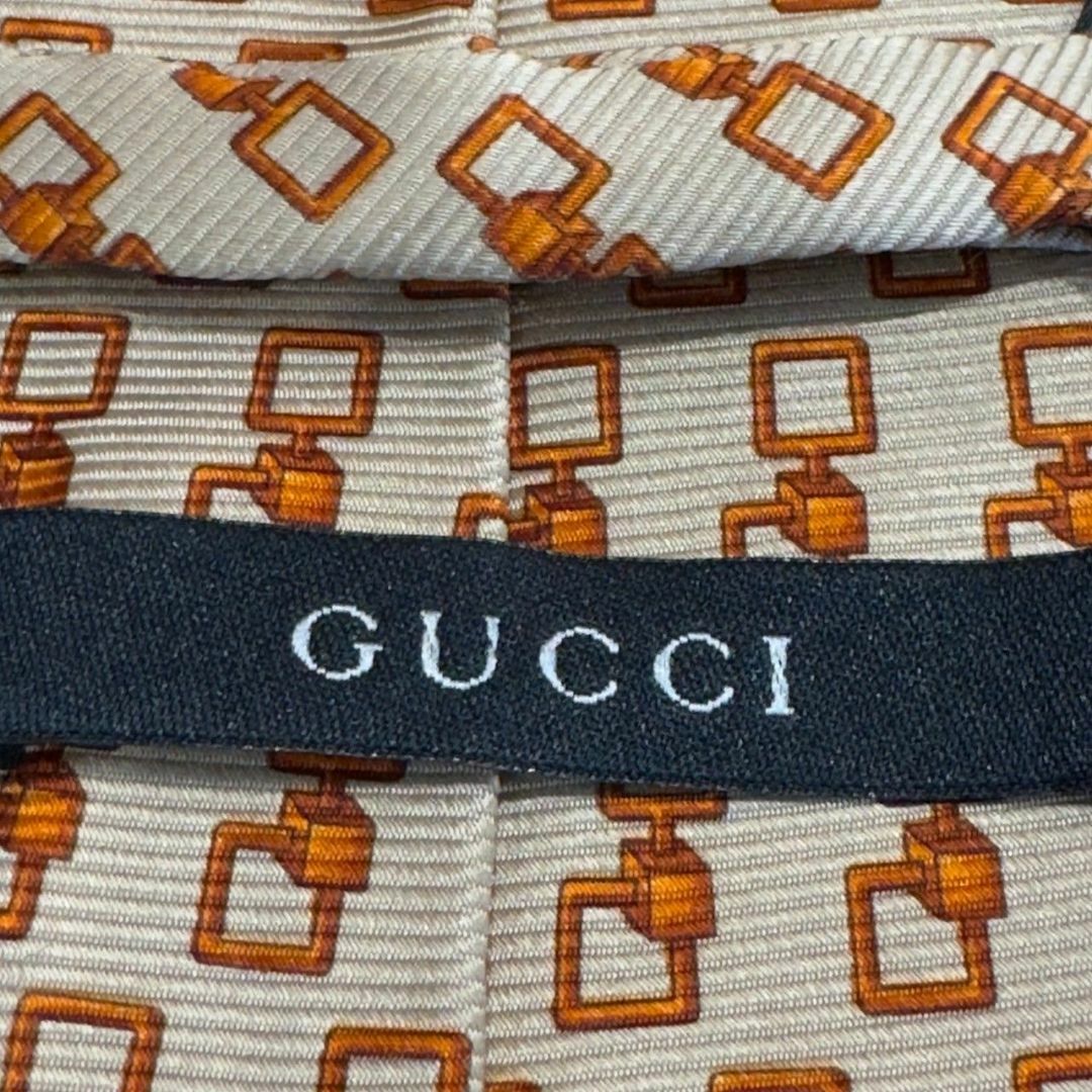 『GUCCI』グッチ 総柄シルクネクタイ
