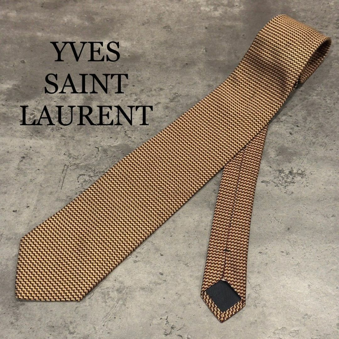 『YVES SAINT LAURENT』イヴ・サンローラン 総柄ネクタイ