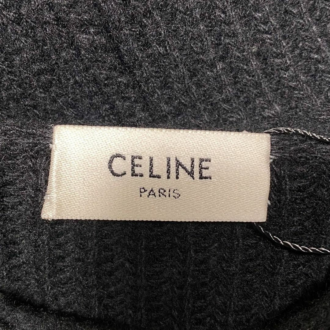 『CELINE』セリーヌ (M) リブ編み プルオーバー ニットパーカー