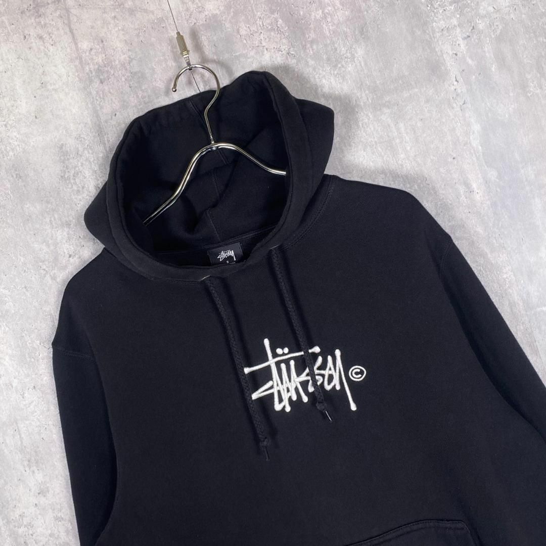 『STUSSY』ステューシー (S) フロントロゴ刺繍 プルオーバーフーディー