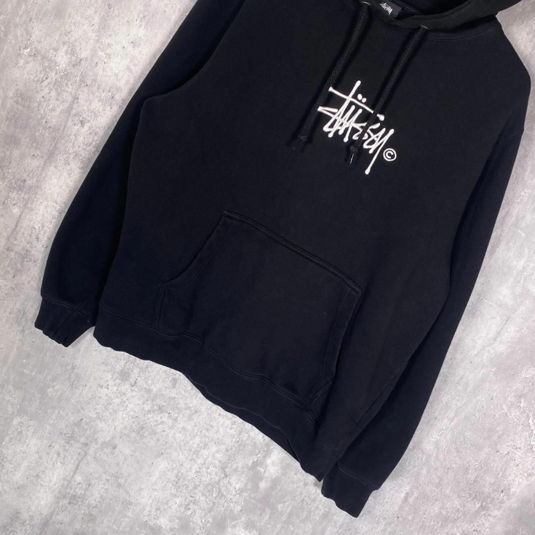 『STUSSY』ステューシー (S) フロントロゴ刺繍 プルオーバーフーディー