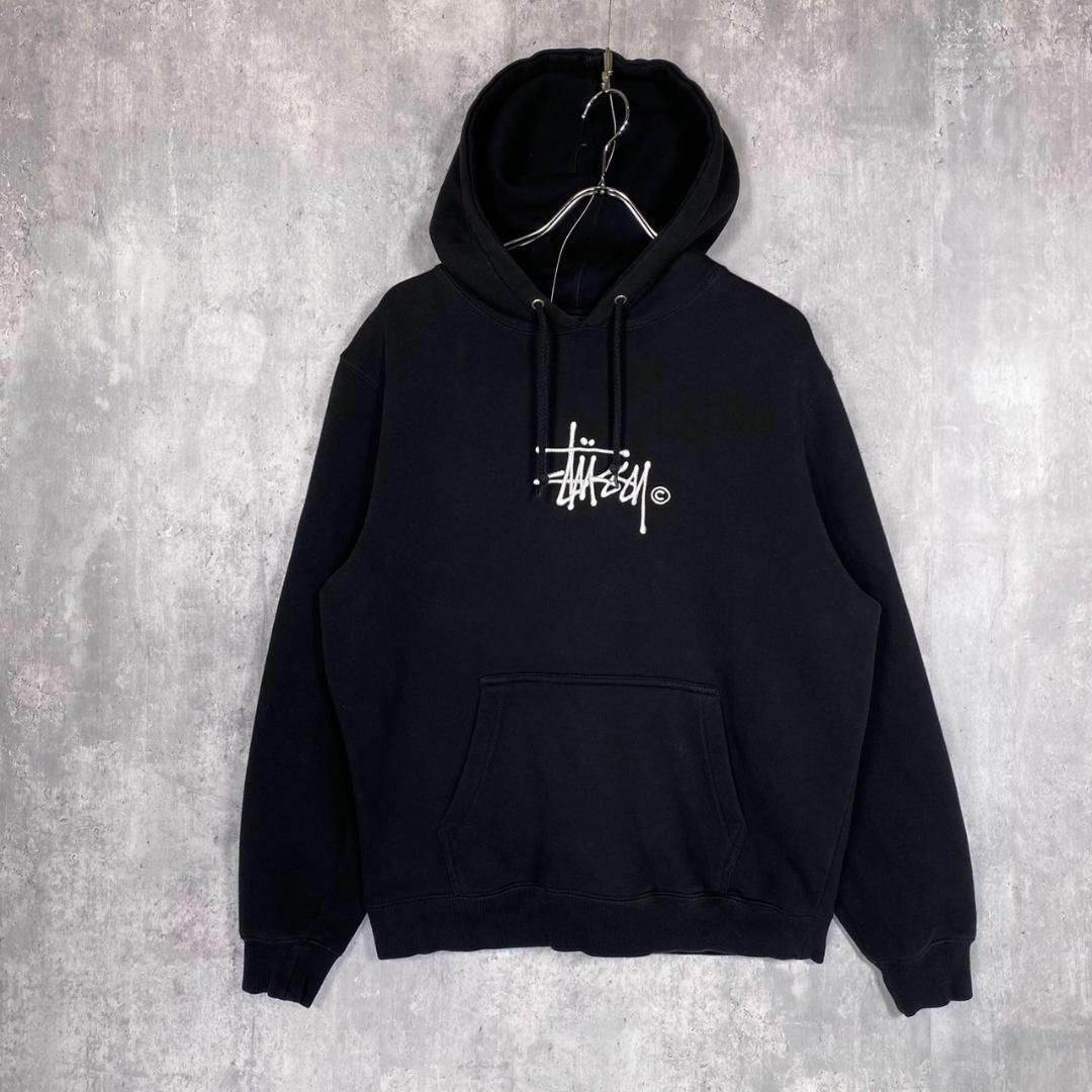『STUSSY』ステューシー (S) フロントロゴ刺繍 プルオーバーフーディー