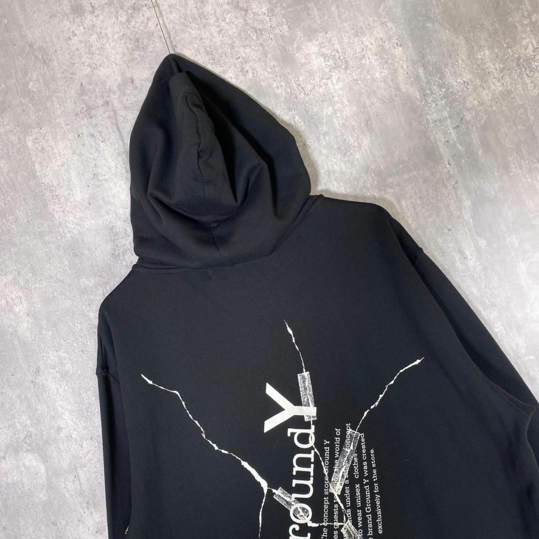 『Ground Y』グラウンドワイ (4) バックプリントロゴジップフーディー
