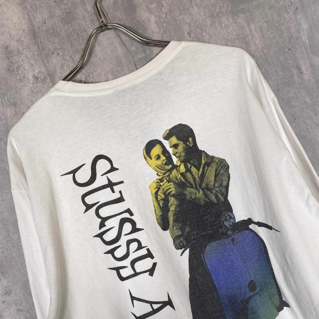 『STUSSY』ステューシー (L) ローマの休日 ロンTシャツ