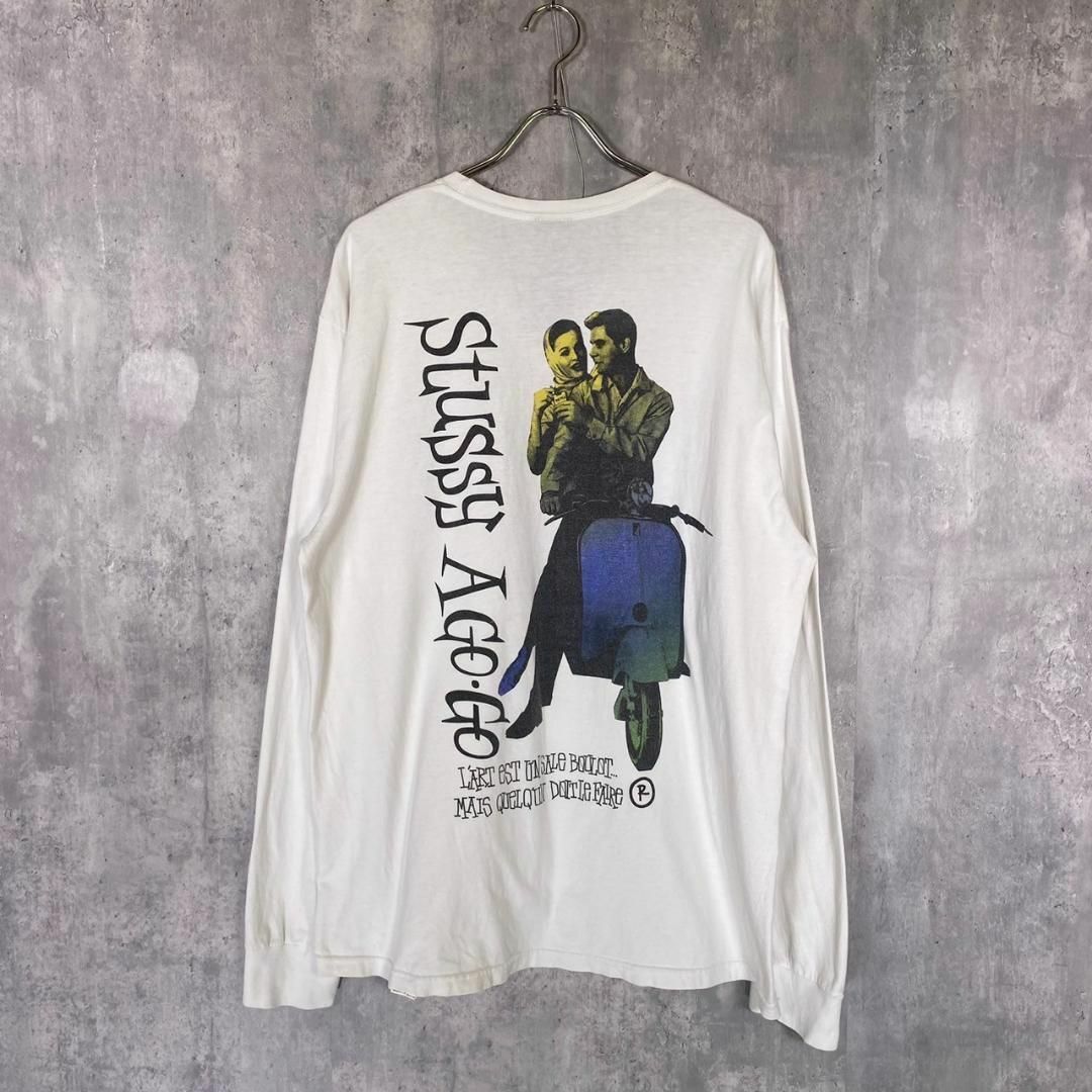 『STUSSY』ステューシー (L) ローマの休日 ロンTシャツ