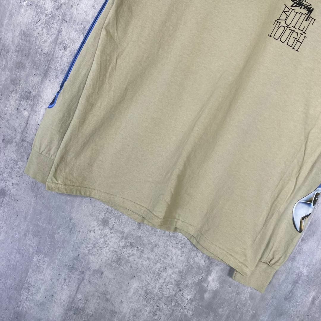 『STUSSY』ステューシー (M) スリーブプリント レンチ ロンTシャツ