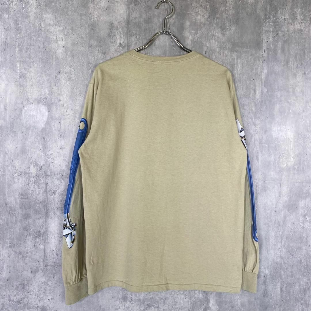 『STUSSY』ステューシー (M) スリーブプリント レンチ ロンTシャツ