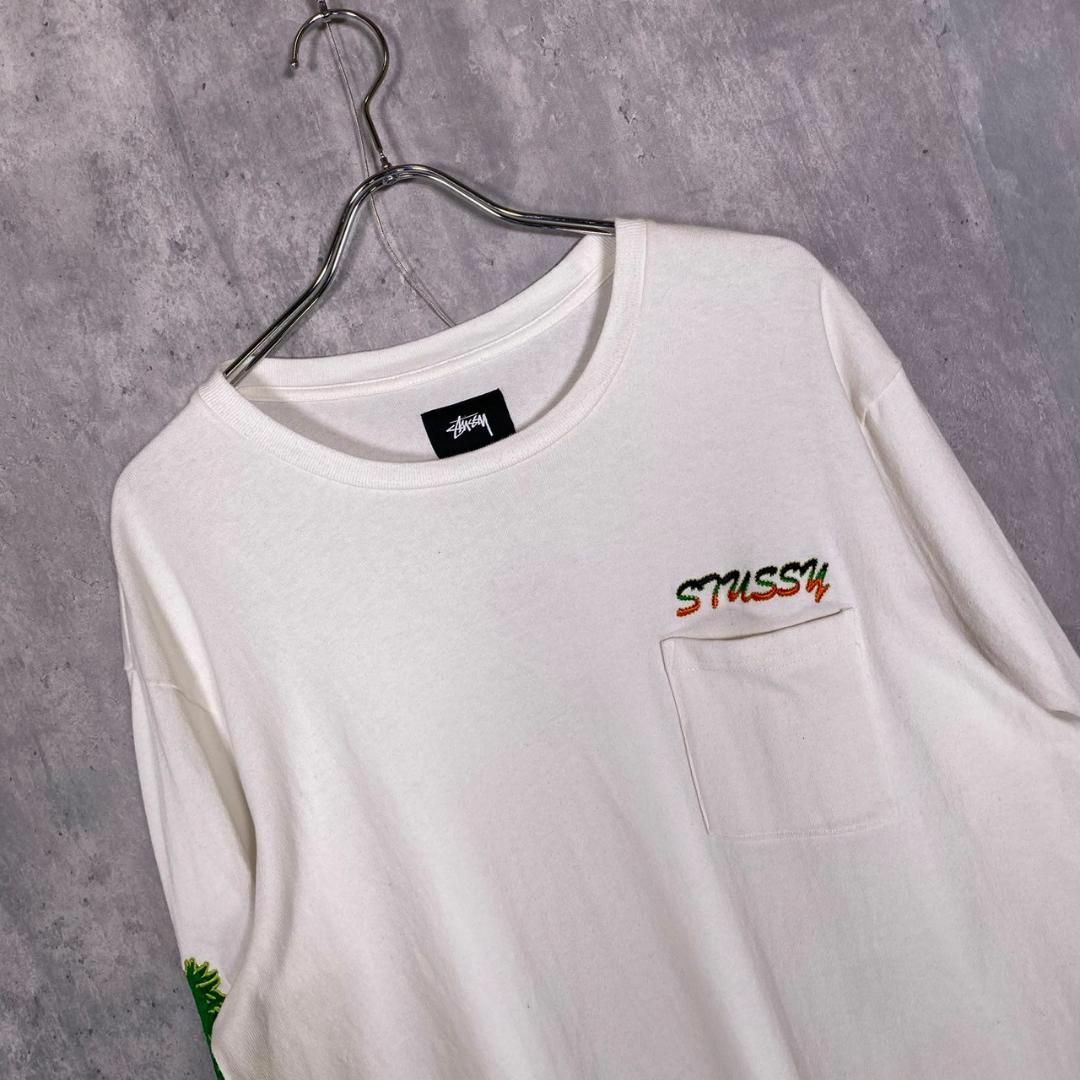 『STUSSY』ステューシー (L) Leaves L/S Crew ロンT