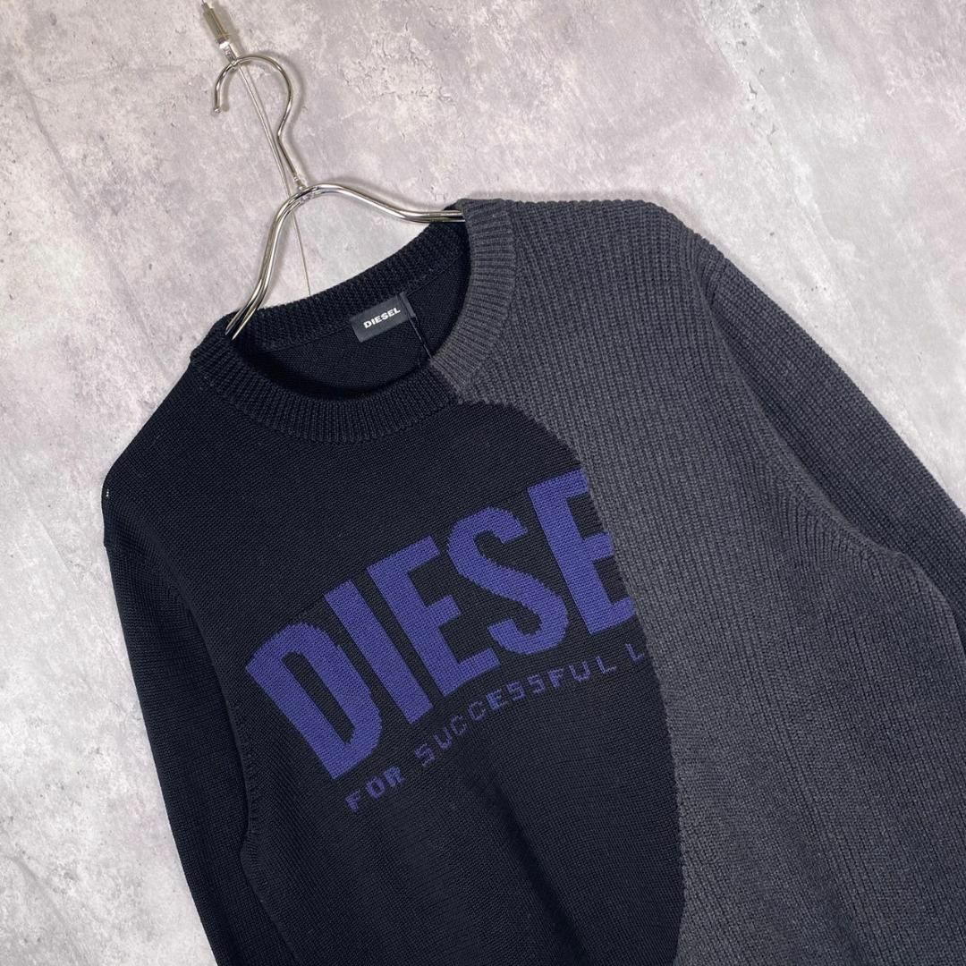 『DIESEL』ディーゼル (L) フロントロゴ クルーネック セーター
