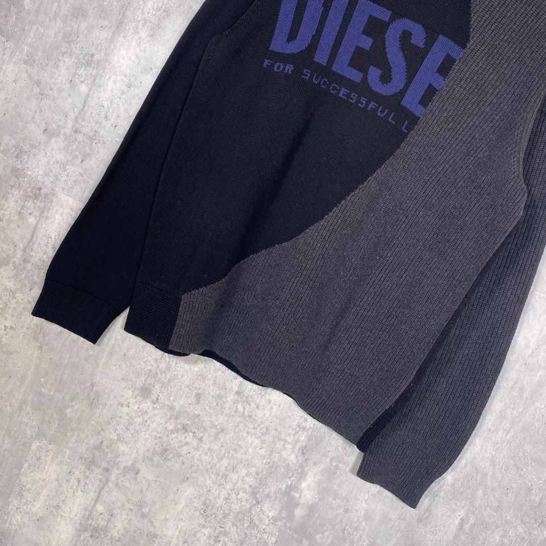 『DIESEL』ディーゼル (L) フロントロゴ クルーネック セーター