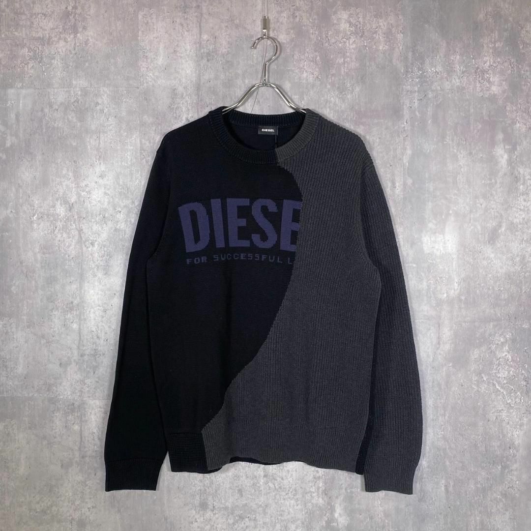 『DIESEL』ディーゼル (L) フロントロゴ クルーネック セーター