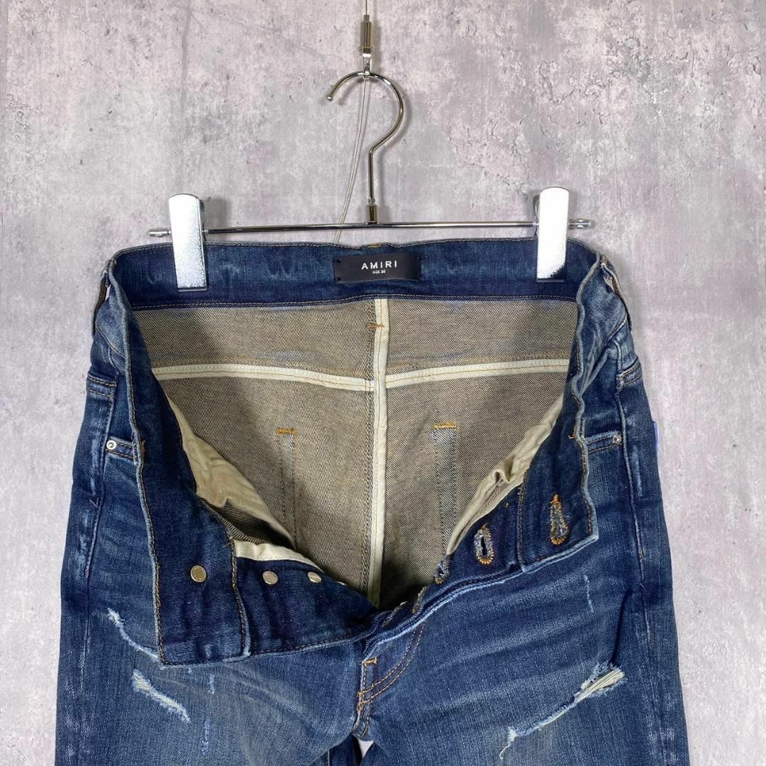 『AMIRI』アミリ (30) バンダナアートパッチ デニムパンツ