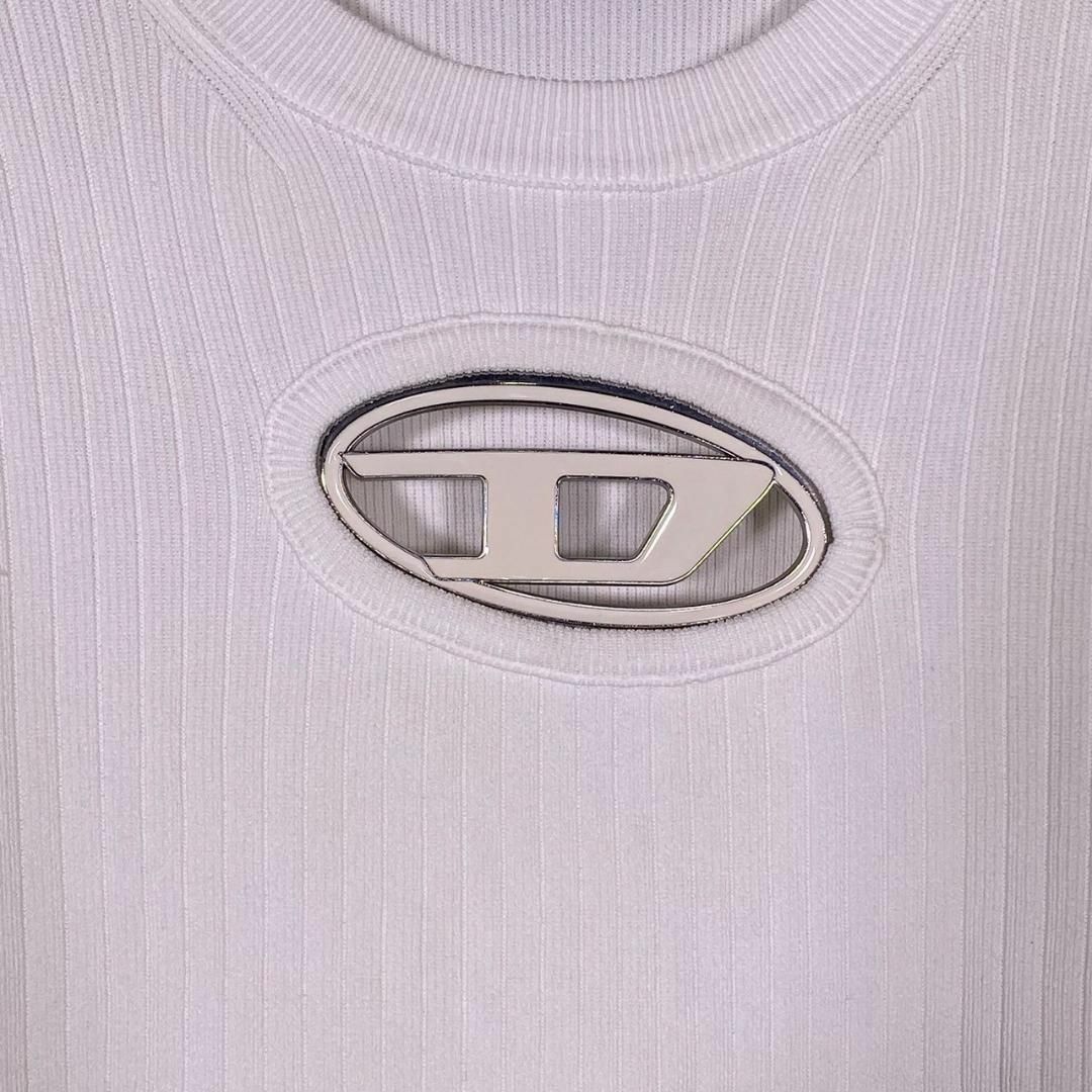 『DIESEL』ディーゼル (L) アイコニックロゴ ロゴプレート リブセーター