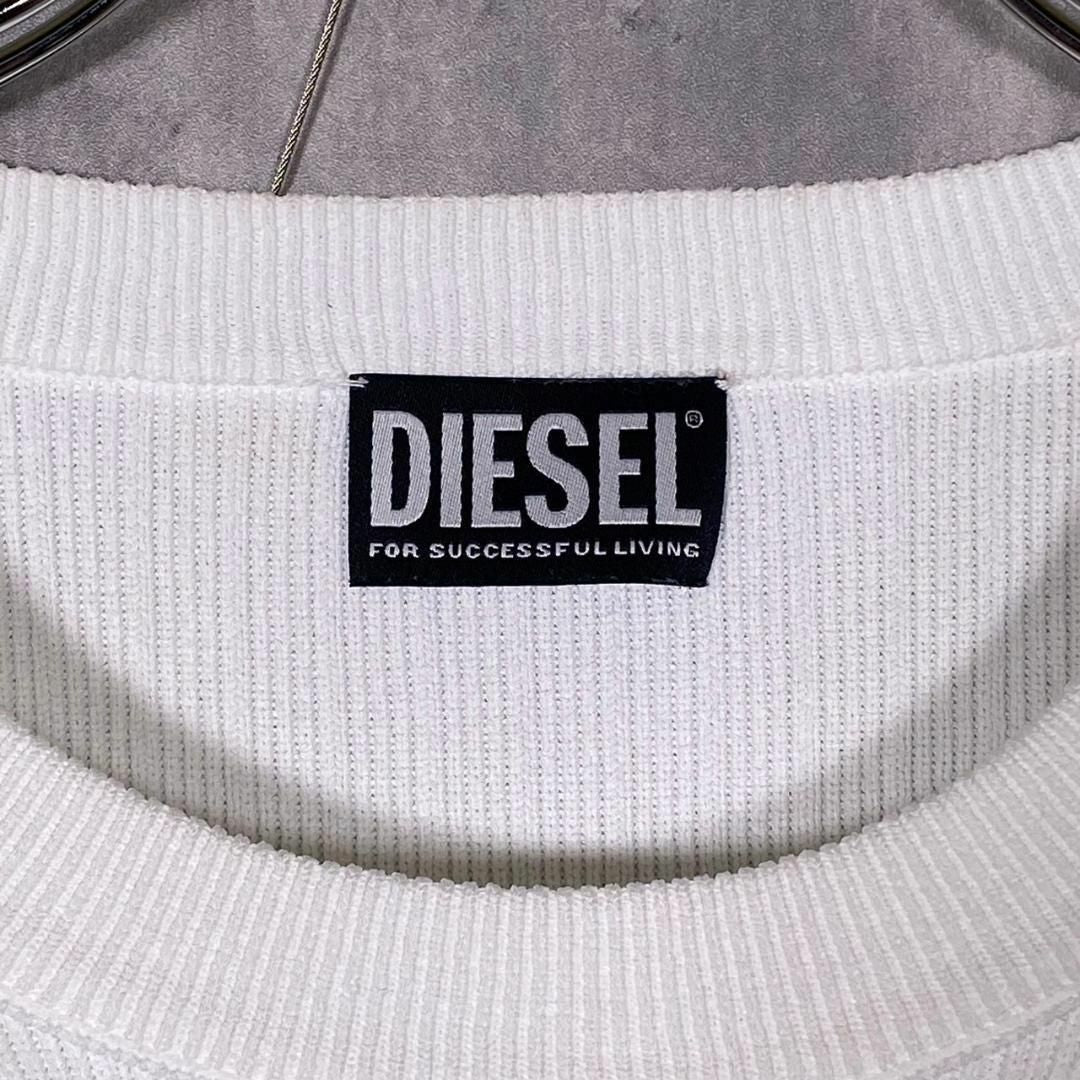 『DIESEL』ディーゼル (L) アイコニックロゴ ロゴプレート リブセーター