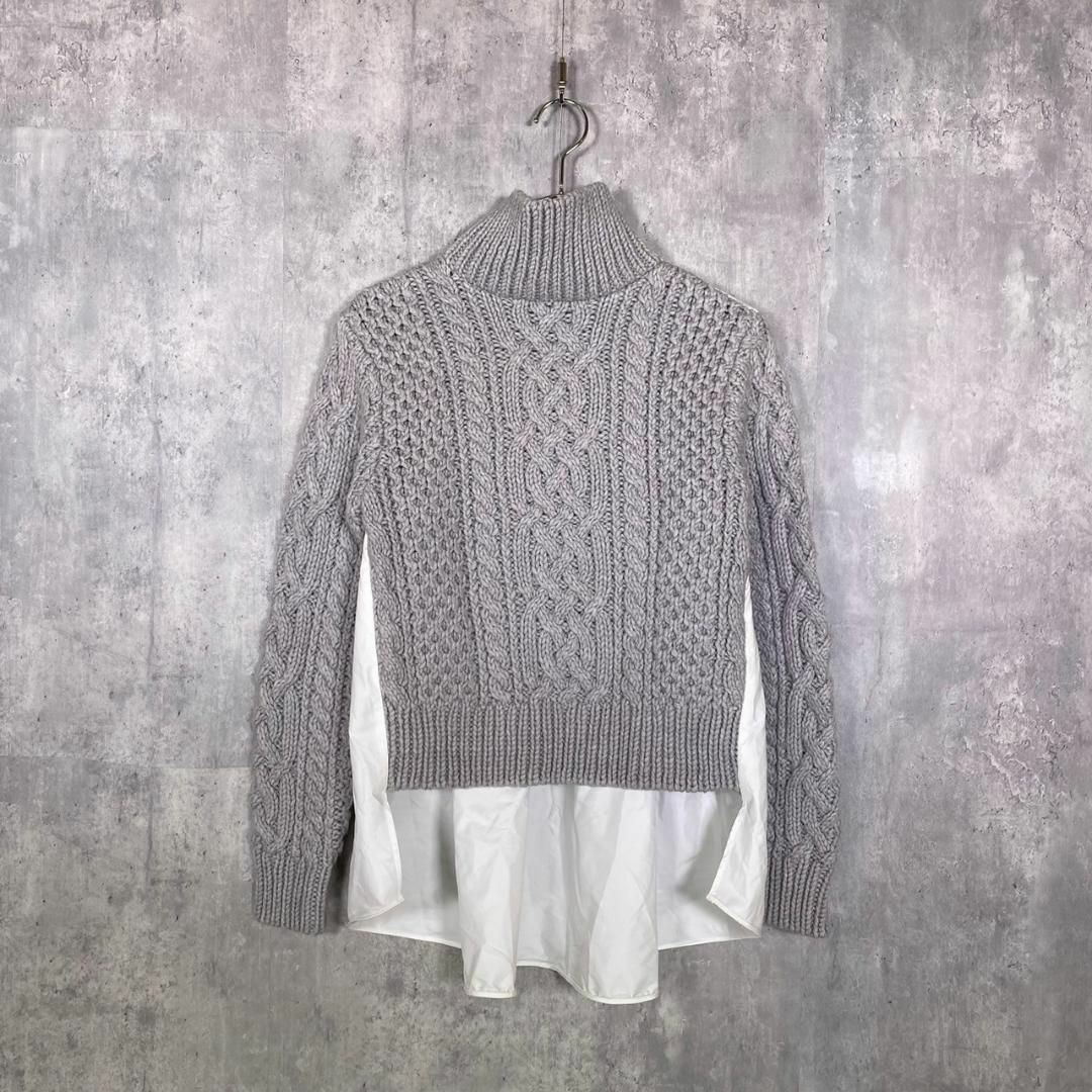 『sacai』サカイ (1) ドッキング 切り替え フレアニット