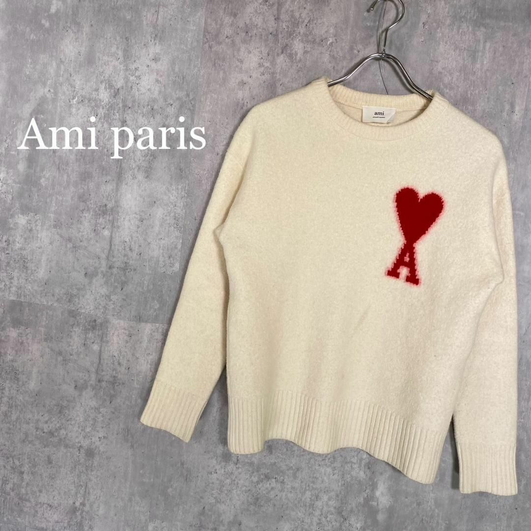 『Ami paris』アミパリス (S) ワンポイントロゴ ニット