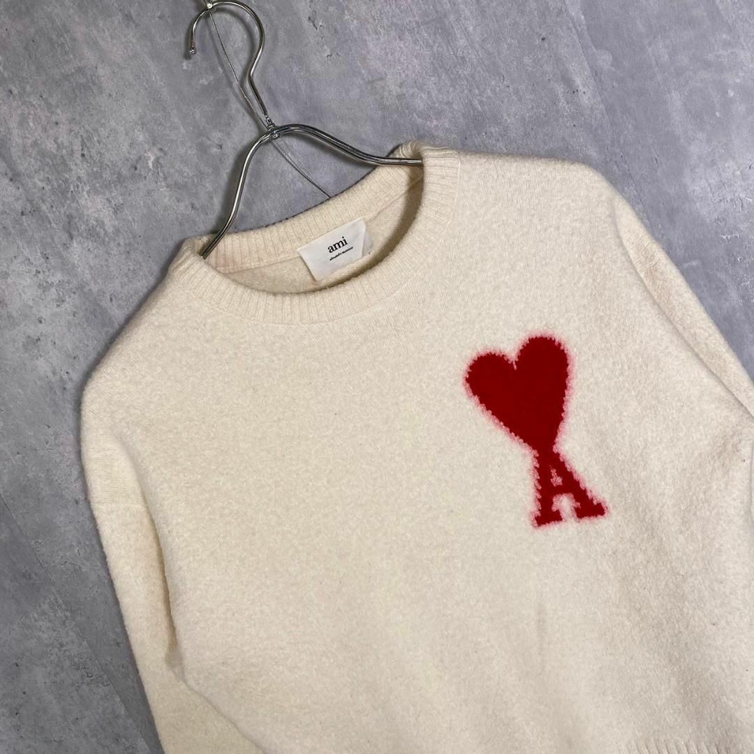 『Ami paris』アミパリス (S) ワンポイントロゴ ニット