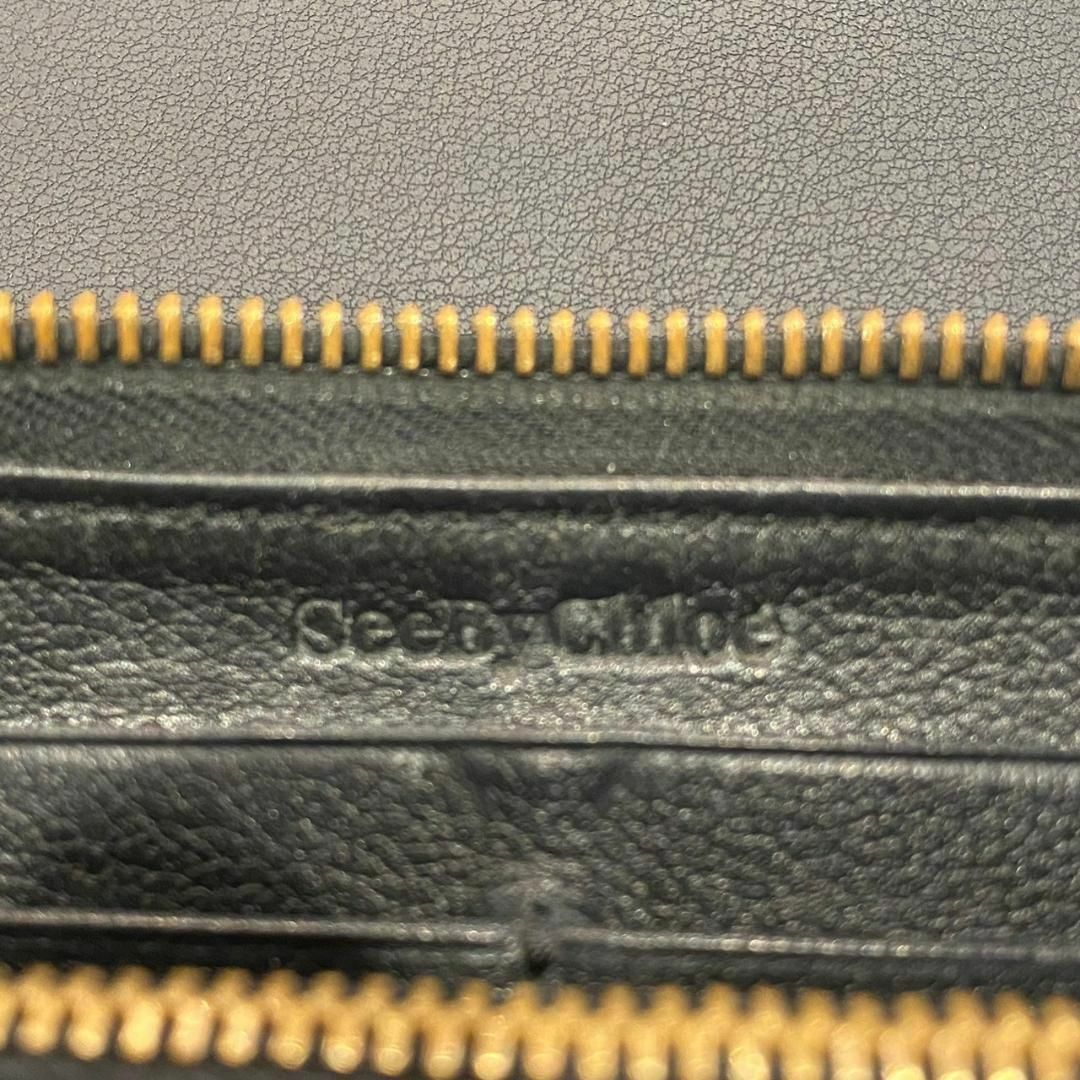 『SEE BY CHLOE』シーバイクロエ ステッチロゴ ロングウォレット