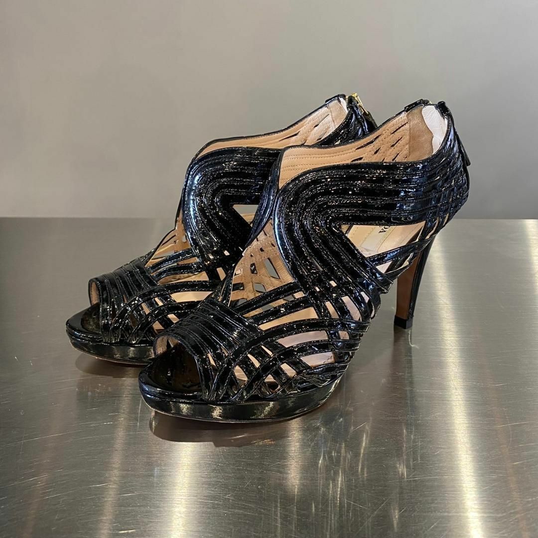 『PRADA』プラダ (35) レザー ヒールサンダル