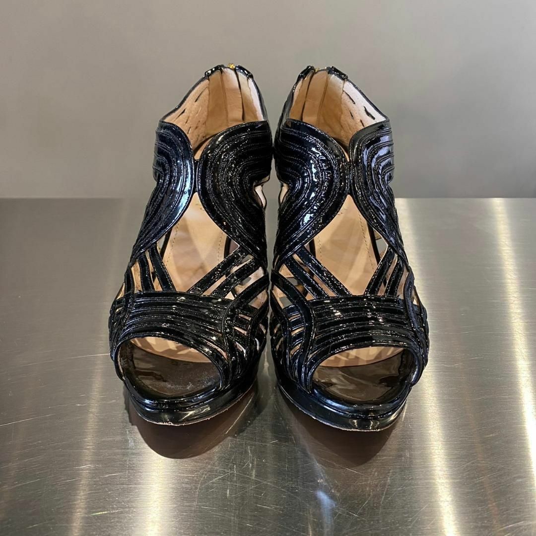 『PRADA』プラダ (35) レザー ヒールサンダル