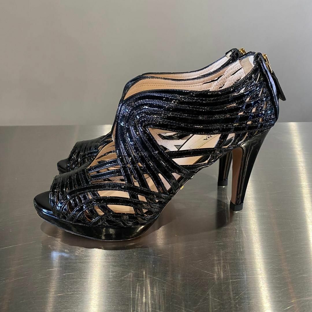 『PRADA』プラダ (35) レザー ヒールサンダル