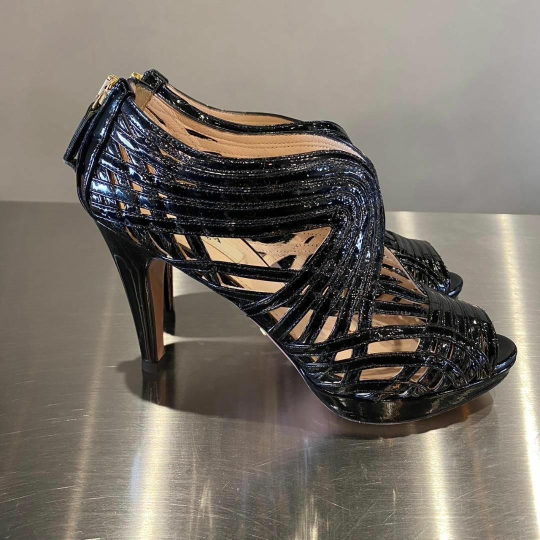 『PRADA』プラダ (35) レザー ヒールサンダル
