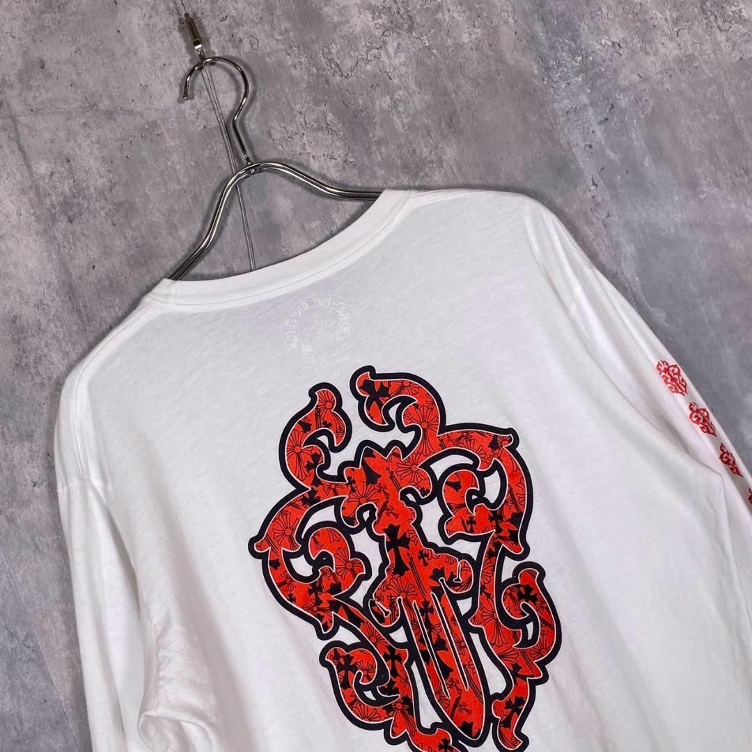 『クロムハーツ』 (L) レッドダガー ロングスリーブTシャツ