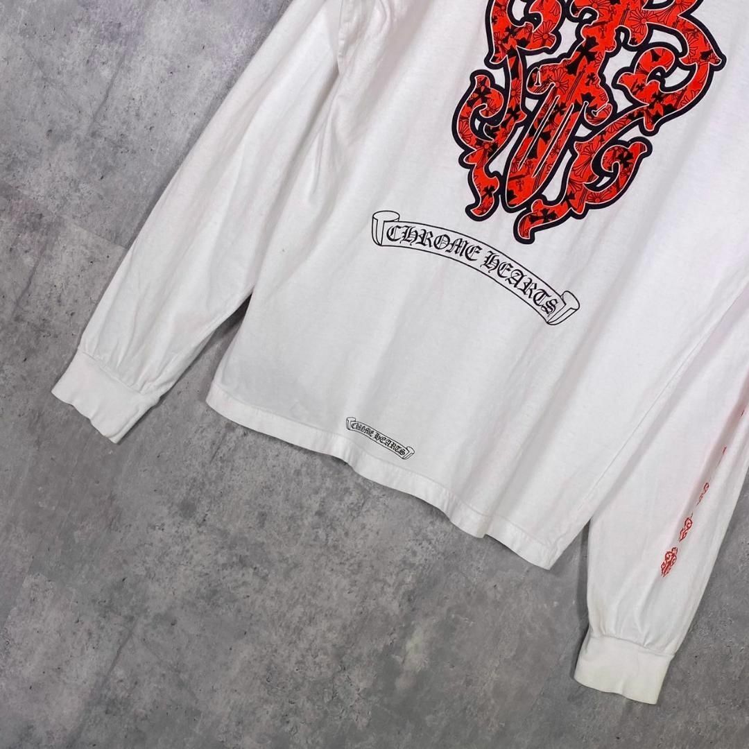 『クロムハーツ』 (L) レッドダガー ロングスリーブTシャツ