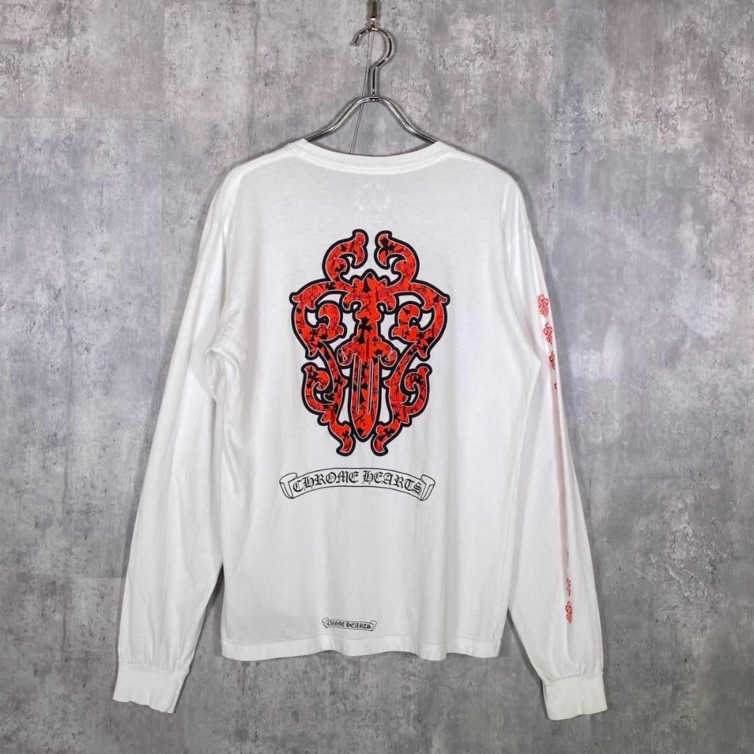 『クロムハーツ』 (L) レッドダガー ロングスリーブTシャツ