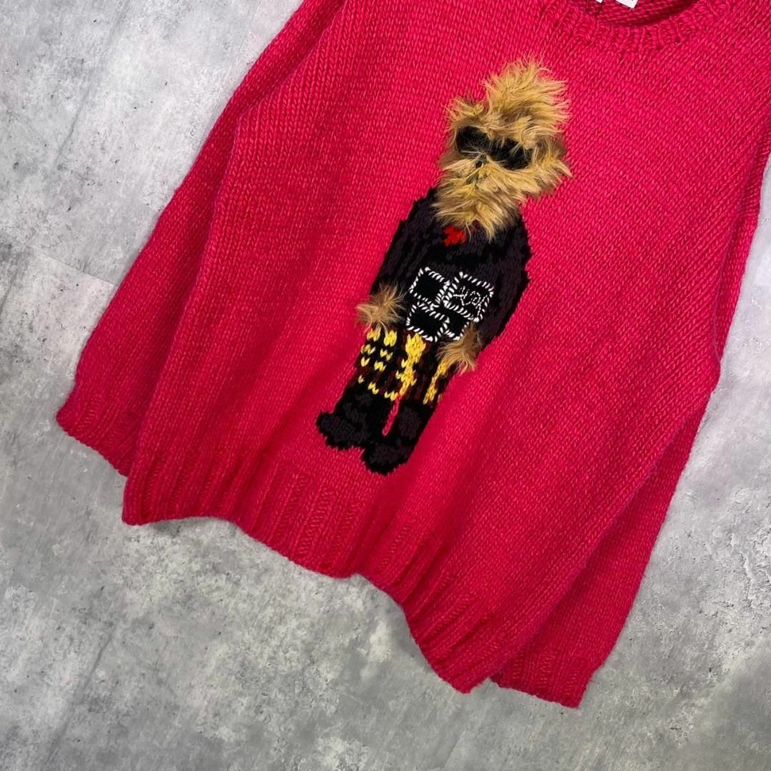 『amok』アモク (M) ベアー刺繍ニット セーター