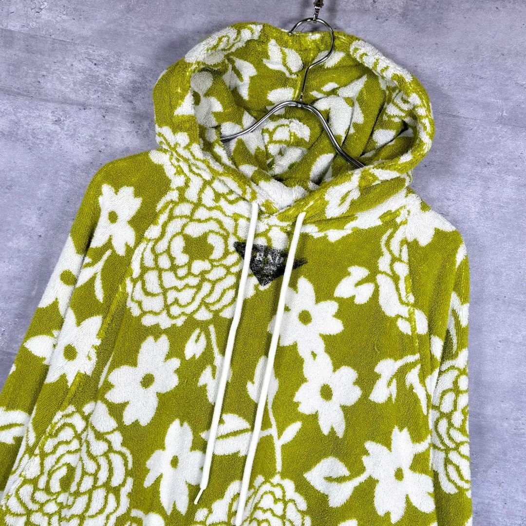 『PRADA』プラダ (XL) フローラル パイル生地 パーカー