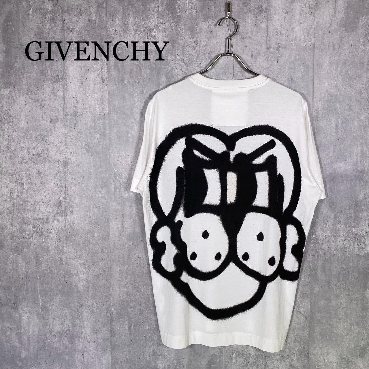 『GIVENCHY』ジバンシー (XL) スプレードックプリントTシャツ