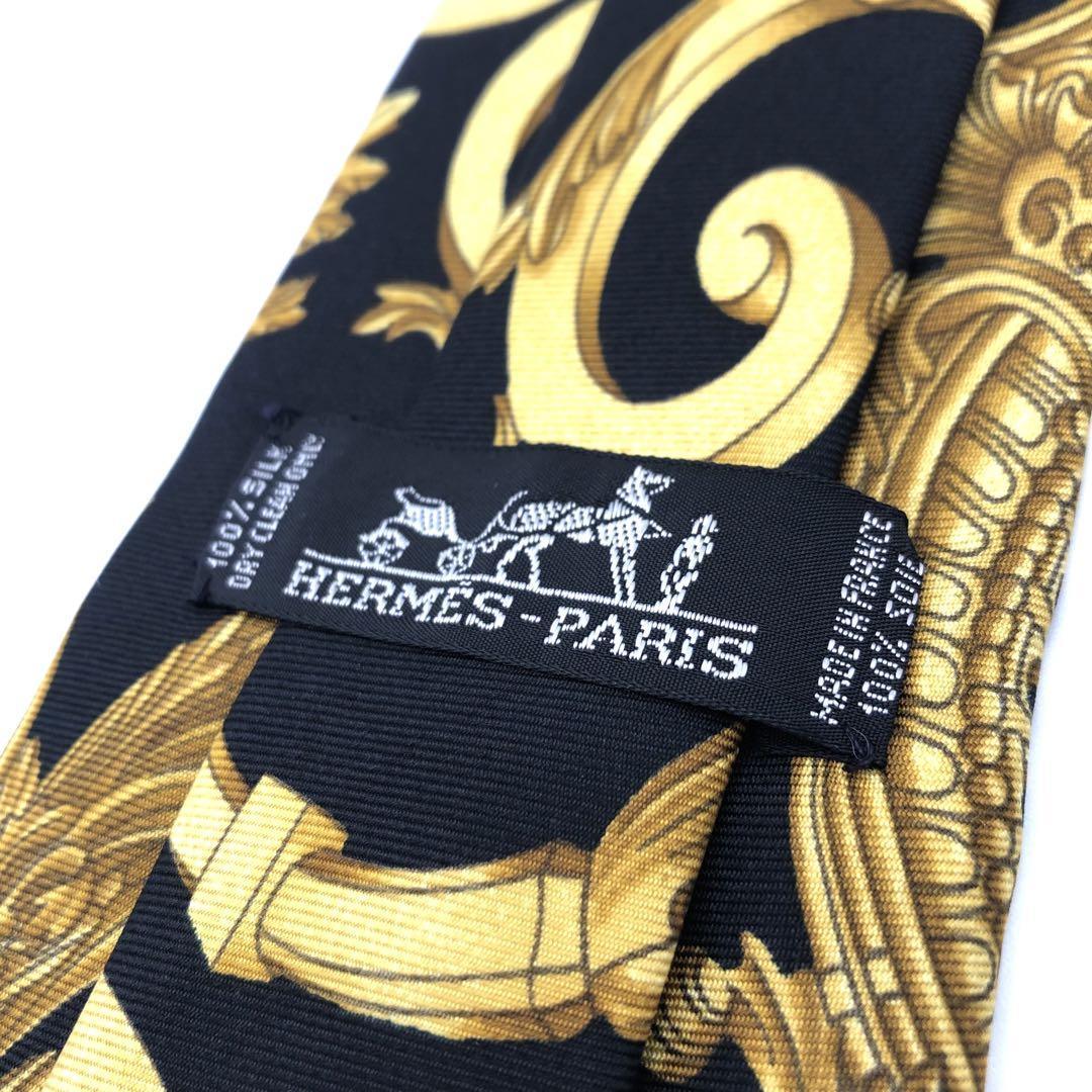 『HERMES』エルメス 総柄シルクネクタイ