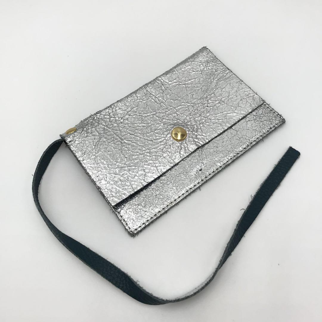 『CAPICA』ポーチ シルバー スナップボタン