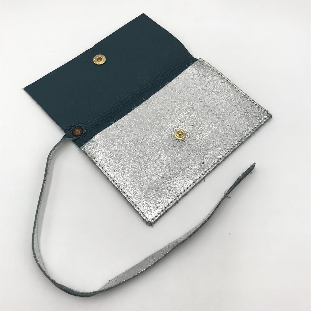 『CAPICA』ポーチ シルバー スナップボタン