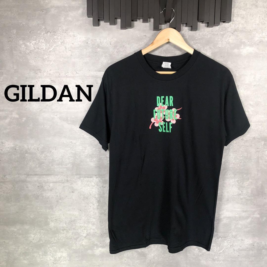 『GILDAN』ギルダン (S) プリント半袖Tシャツ / ブラック