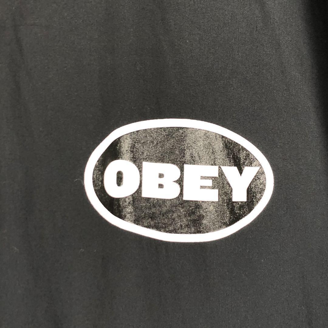 『OBEY』オベイ (M) コットンフードジャケット / ロゴプリント