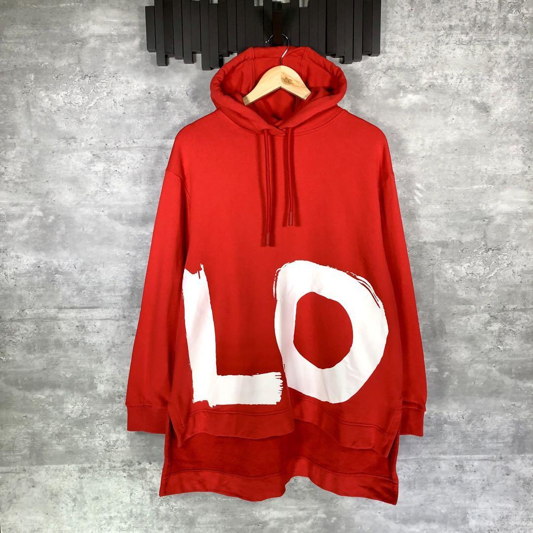 『Burberry』バーバリー (XS) オーバーサイズ LOVEプリントパーカー