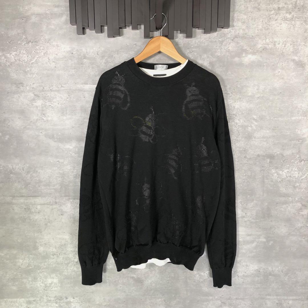 『Dior』ディオール (M) カウズbee薄手ニット / セーター ハチ柄