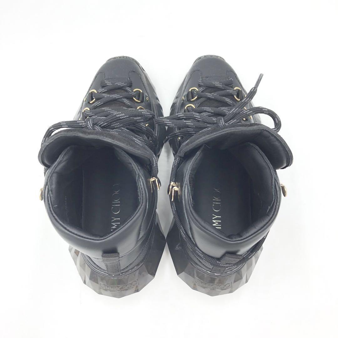 『JIMMY CHOO』ジミーチュウ (34) ダイヤモンド レザーシューズ