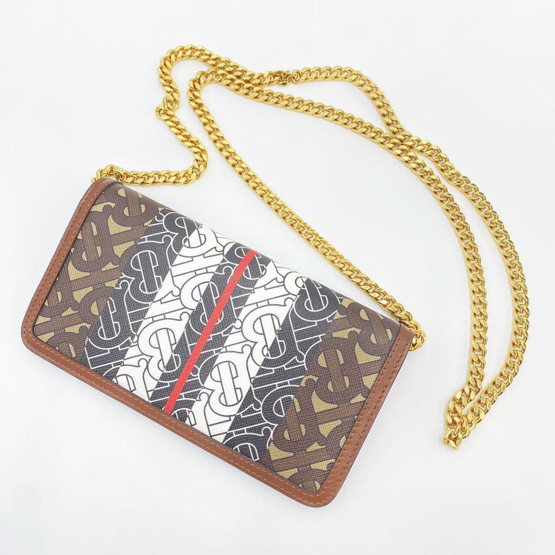 『BURBERRY』バーバリー チェーンウォレット モノグラム