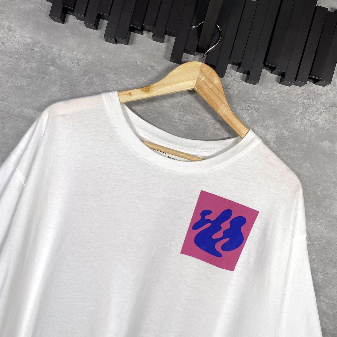 『off white』オフホワイト (M)オーバーサイズプリントTシャツ