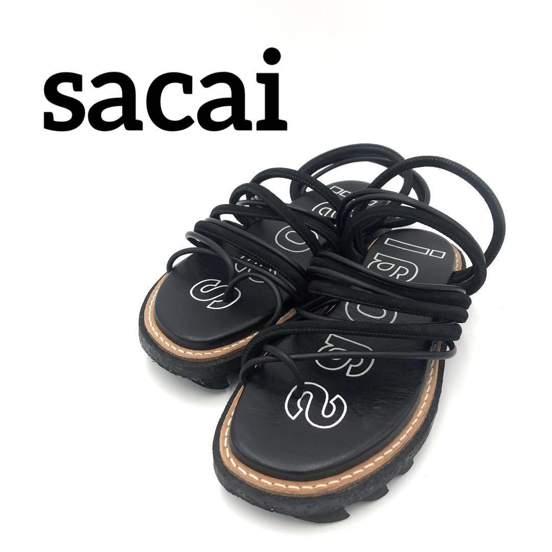 『sacai 』サカイ (38) シャークソールサンダル / レザーチューブ