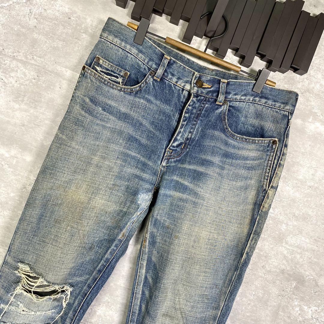 『SAINT LAURENT』サンローラン (30) ダメージデニムパンツ