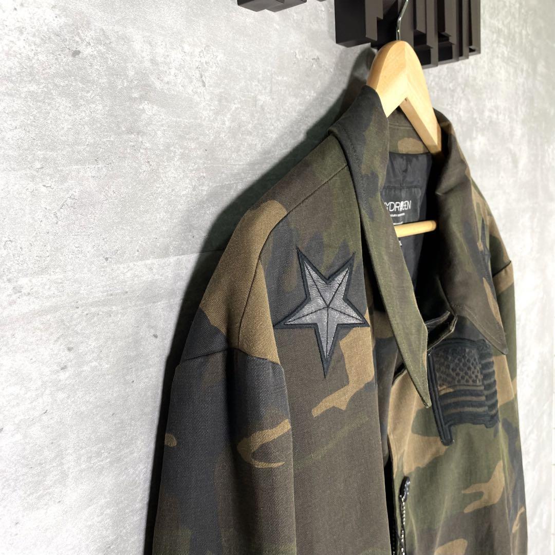 『HYDROGEN』ハイドロゲン (XXXL) 迷彩ステンカラーコート