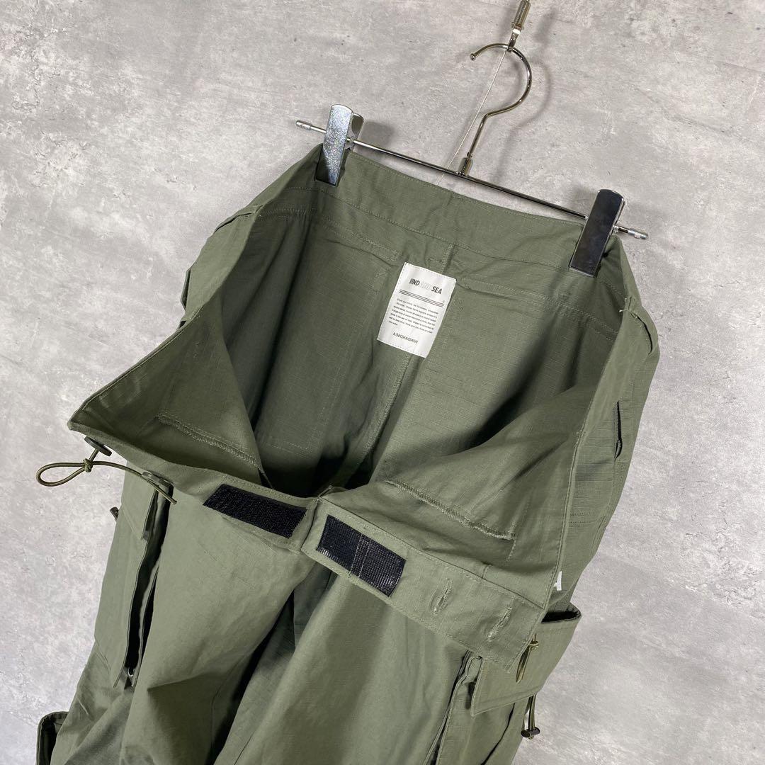 『WIND AND SEA』ウィンダンシー (S) リップストップカーゴパンツ