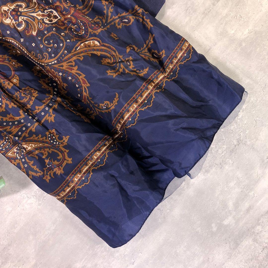 『sacai』サカイ (2) スカーフ切替ワンピース / ネイビー