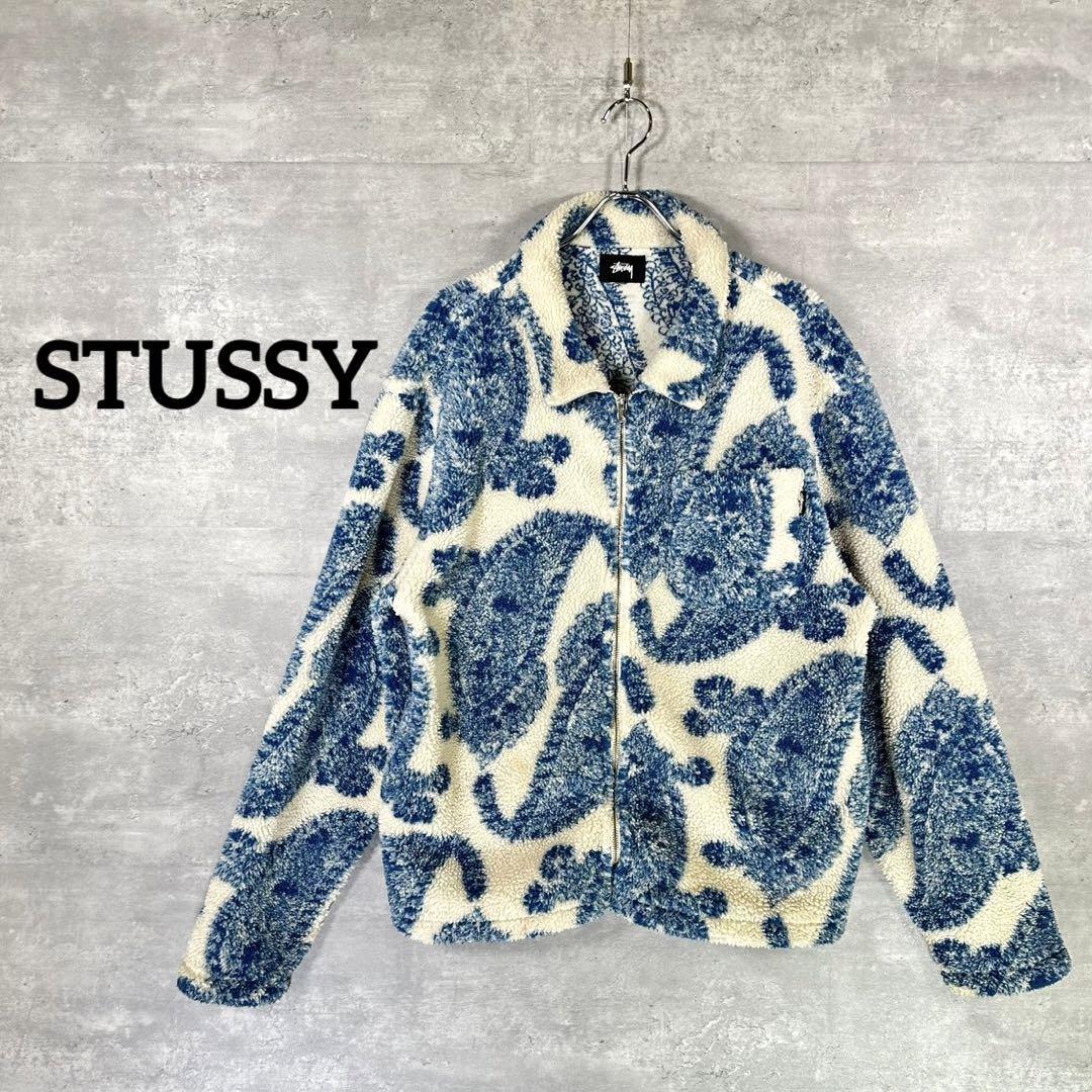 『STUSSY』ステューシー (XL) ビックペイズリー柄ジャケット